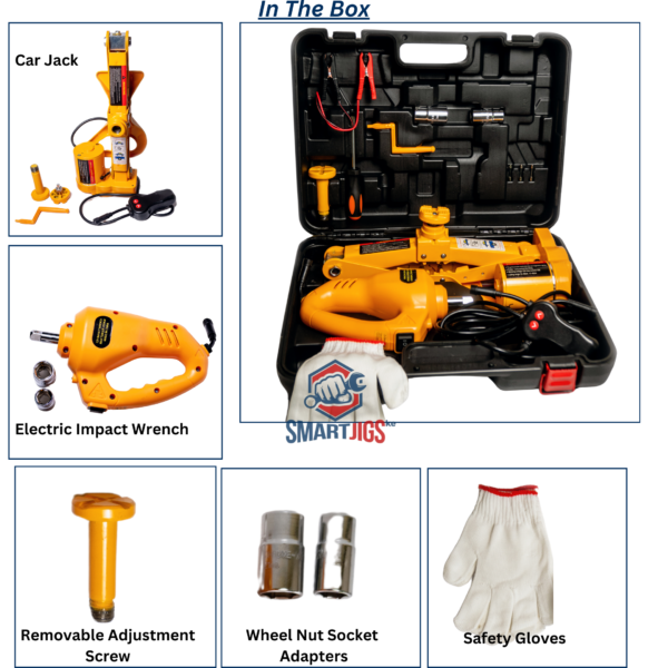 12V Electric Car Jack with Impact Wrench - Image 6